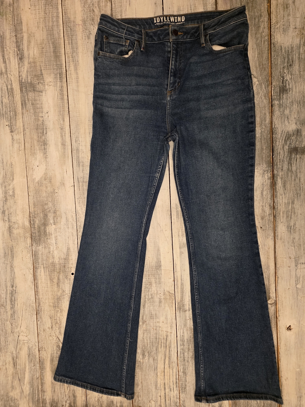 Idyllwind by Miranda Lambert Women's Dark Indigo High Rise Boot Cut Jeans sz 14